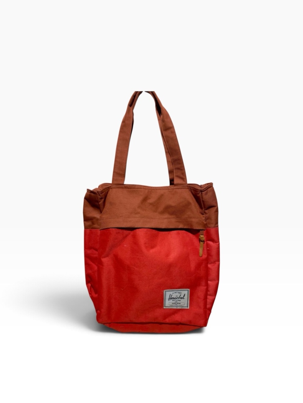 Herschel Supply Company Two-Tone Red and Brown Women's Tote